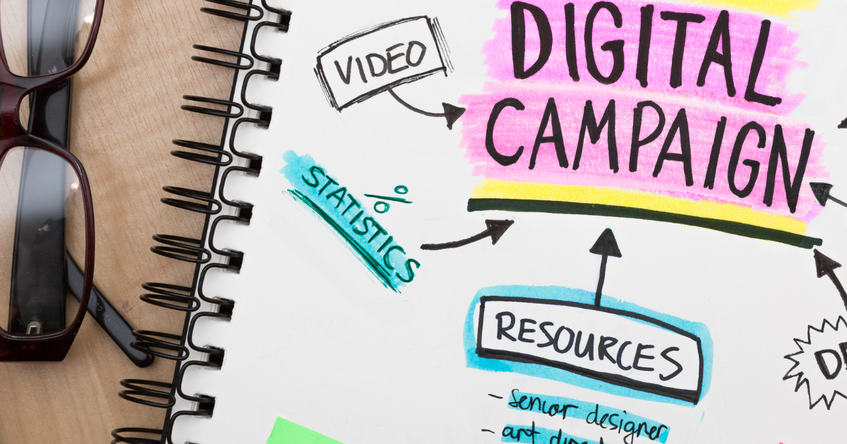 Media campaign planning with notes on video, statistics, and resources | ClickIt Digital Kansas City & Las Vegas