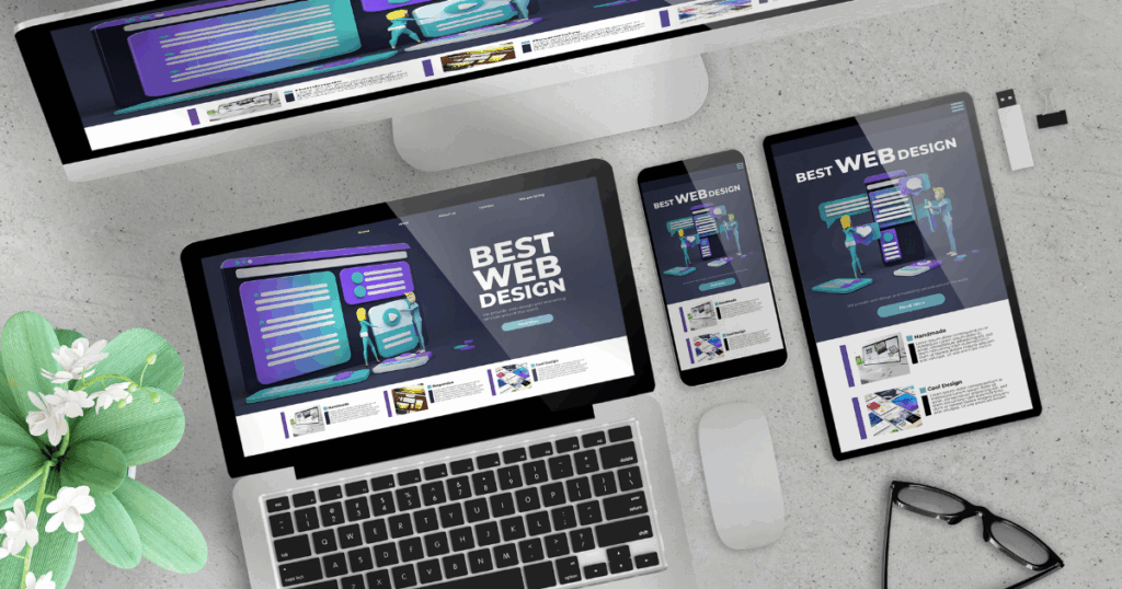  Affordable web development services – modern responsive website design mockup for Las Vegas and Kansas City businesses