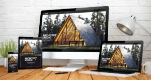 Responsive website design displayed on desktop, laptop, tablet, and smartphone – affordable web development services in Las Vegas and Kansas City